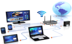 electronics devices connected to an internet router